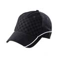 textile sport publicitaire publicite sur casquette de course noir  blanc