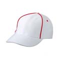 textile sport publicitaire publicite sur casquettes blanc  rouge