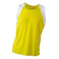 tshirt sports impression logo jaune  blanc