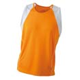 tshirt sports impression logo orange  blanc