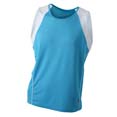 tshirt sports impression logo turquoise  blanc