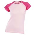 vente t shirt sport personnalise rose_clair  rose_fonce