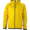 veste sport personnalise polaire a capuche homme jaune  carbone