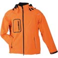 veste sport promotionnel softshell a capuche amovible homme orange 