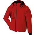 veste sport promotionnel softshell a capuche amovible homme rouge 