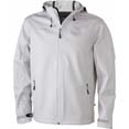 veste sport promotionnel softshell a capuche homme blanc  argent