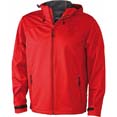 veste sport promotionnel softshell a capuche homme rouge  noir