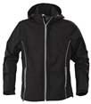 veste sport promotionnel softshell avec capuche detachable noir 