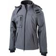 veste sport publicitaire softshell a capuche amovible femme carbone 