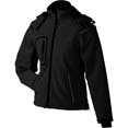 veste sport publicitaire softshell a capuche amovible femme noir 