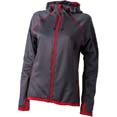 veste sports publicitaires polaire a capuche femme carbone  rouge